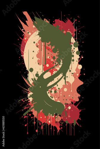 Color abstract grunge background. Multicolored texture of spots, splashes, streaks, traces of paint