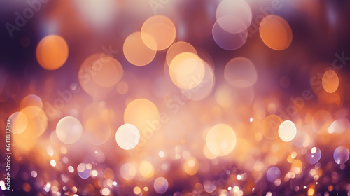 Softly colored vintage bokeh abstract background with shimmering lights and a blurred effect Generative AI