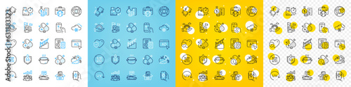 Vector icons set of Uv protection, Iodine mineral and Music app line icons pack for web with Ad, Delivery time, Stairs outline icon. Ph neutral, Cyber attack, Thiamine vitamin pictogram. Vector