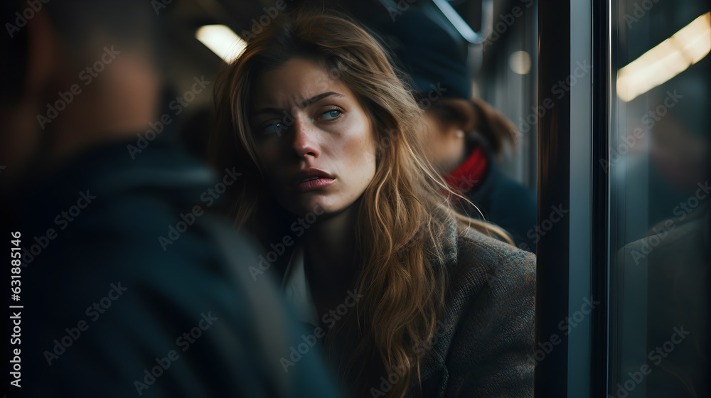 Emotionally evocative images of passengers lost in their own world, staring out of the window or into space Emotionally evocative images of passengers lost in their own world, staring out of the window or into space
