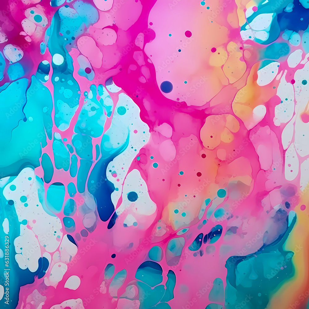 Watercolor Dreams: Abstract Flowing Background, Generative AI