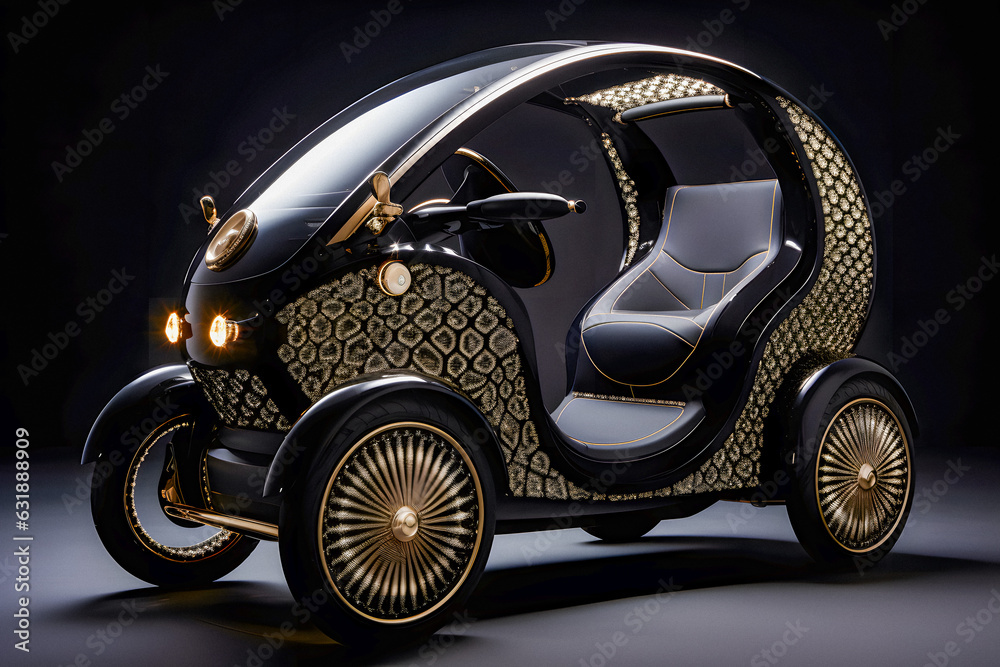 EcoLux: Retro-Modern Electric Car with AI-Generated Elegance