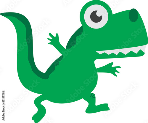 cute baby tyrannosaurus rex illustration for kids sticker and t-shirt