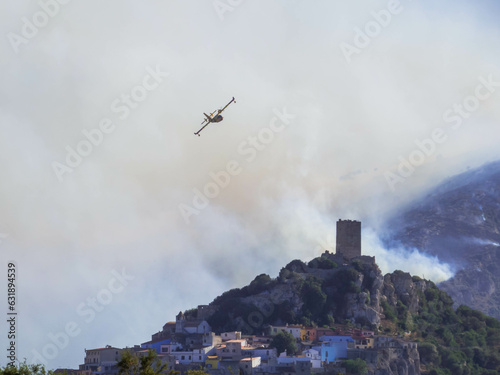 Fire in Posada, Sardinia