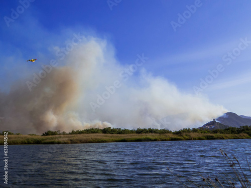 Fire in Posada, Sardinia