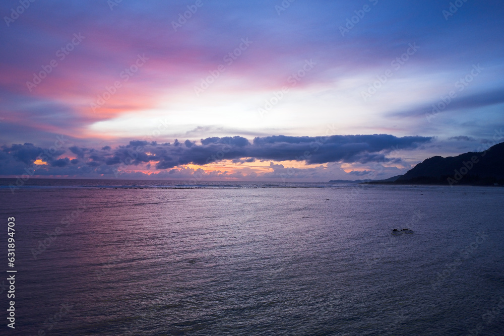 Fototapeta premium Beautiful sunset on Lhoknga beach
