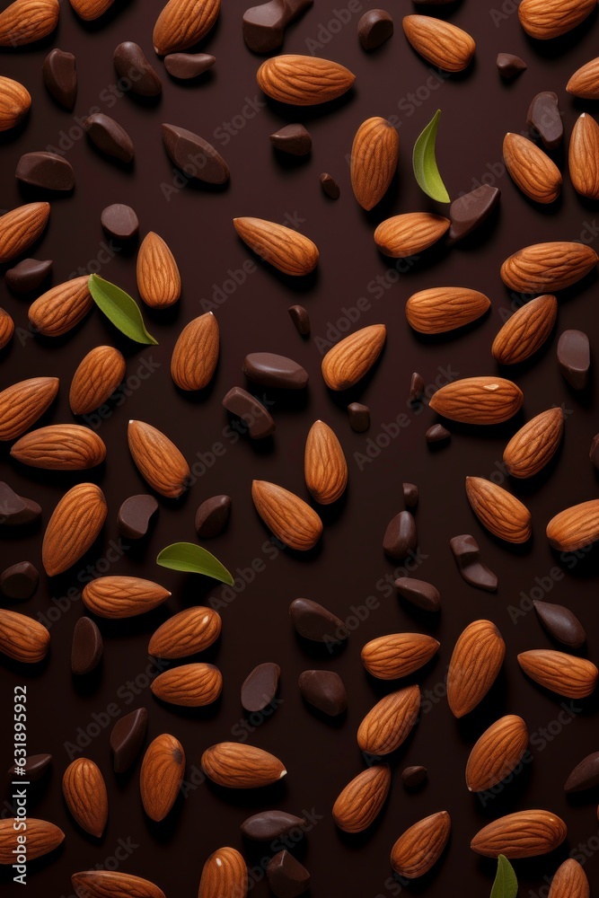 Obraz premium chocolate and almonds