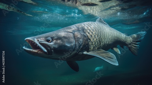 arapaima fish in the water © Andrus Ciprian