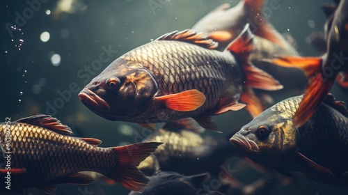 carp fish in the water photo