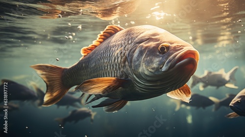 carp fish in the water