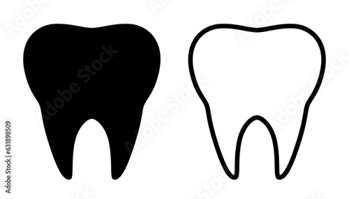 Tooth icon, tooth set signs – stock vector