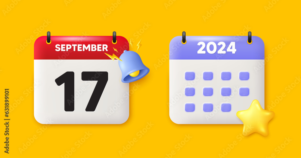 17th day of the month icon. Calendar date 3d icon. Event schedule date. Meeting appointment time. 17th day of September month. Calendar event reminder date. Vector 17th day of the month icon. Calendar date 3d icon. Event schedule date. Meeting appointment time. 17th day of September month. Calendar event reminder date. Vector