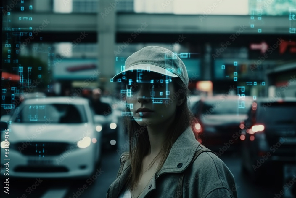 AI-Powered Face Recognition: Unveiling Identity Through Technological Precision. Ai generated. AI-Powered Face Recognition: Unveiling Identity Through Technological Precision. Ai generated.