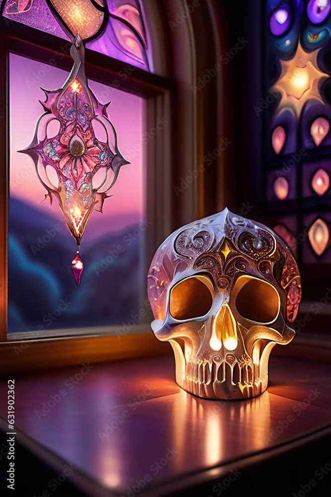 Beautiful illustration of the Day of the Dead, Mexican tradition