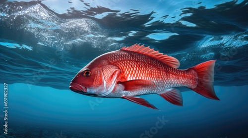Nordic Red Snapper in the water photo