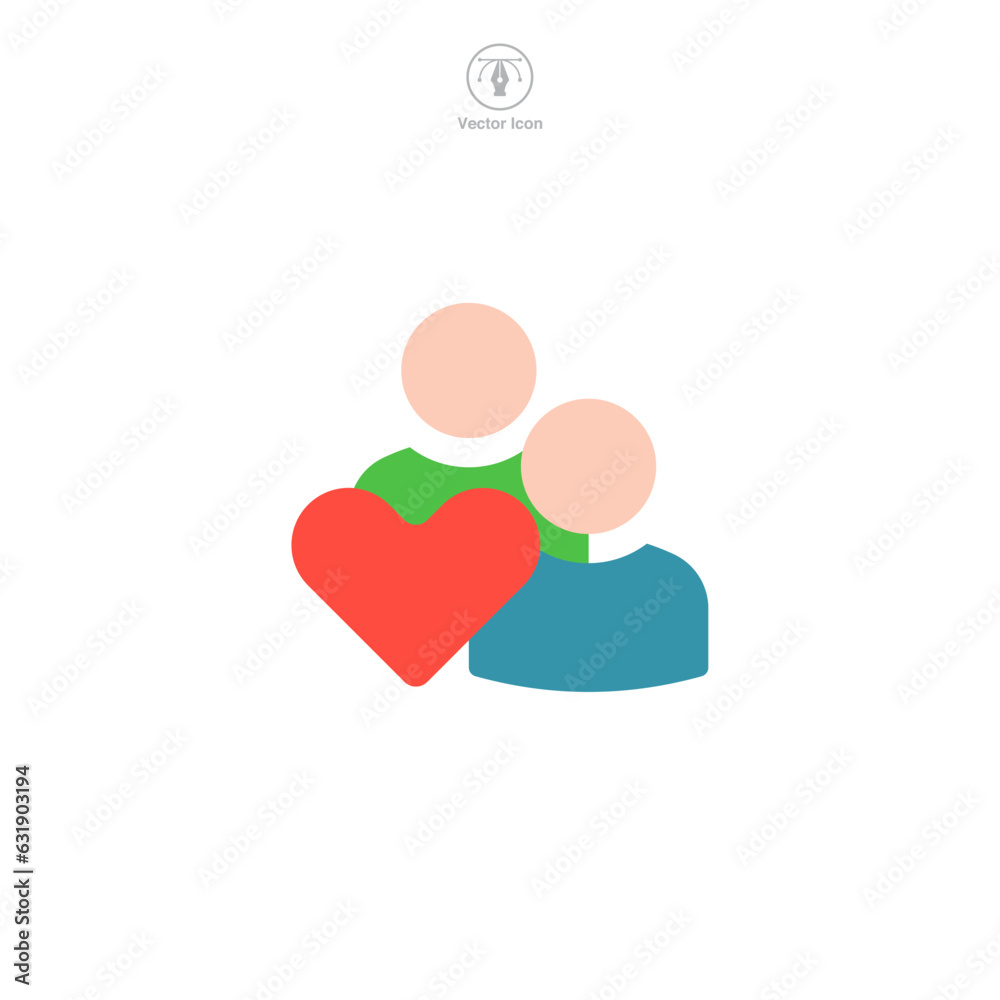 Volunteer. Group of People icon symbol vector illustration isolated on white background Volunteer. Group of People icon symbol vector illustration isolated on white background