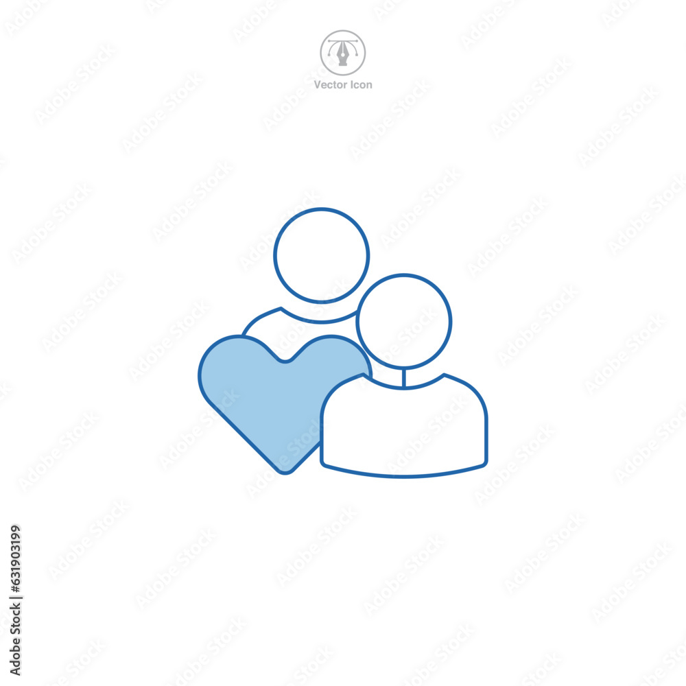 Volunteer. Group of People icon symbol vector illustration isolated on white background