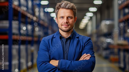 Friendly industrial worker ...