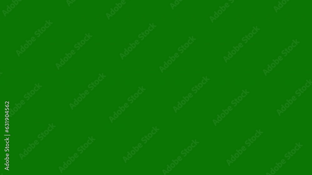The Rugby ball transition animation is on a green background. Rugby ball transition with key color.