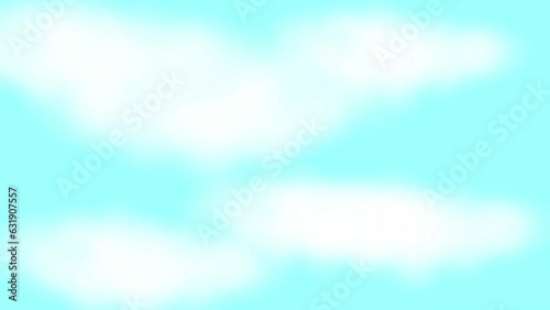white cloud animation moving slowly