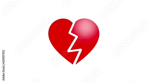 simple moving heart vector animation