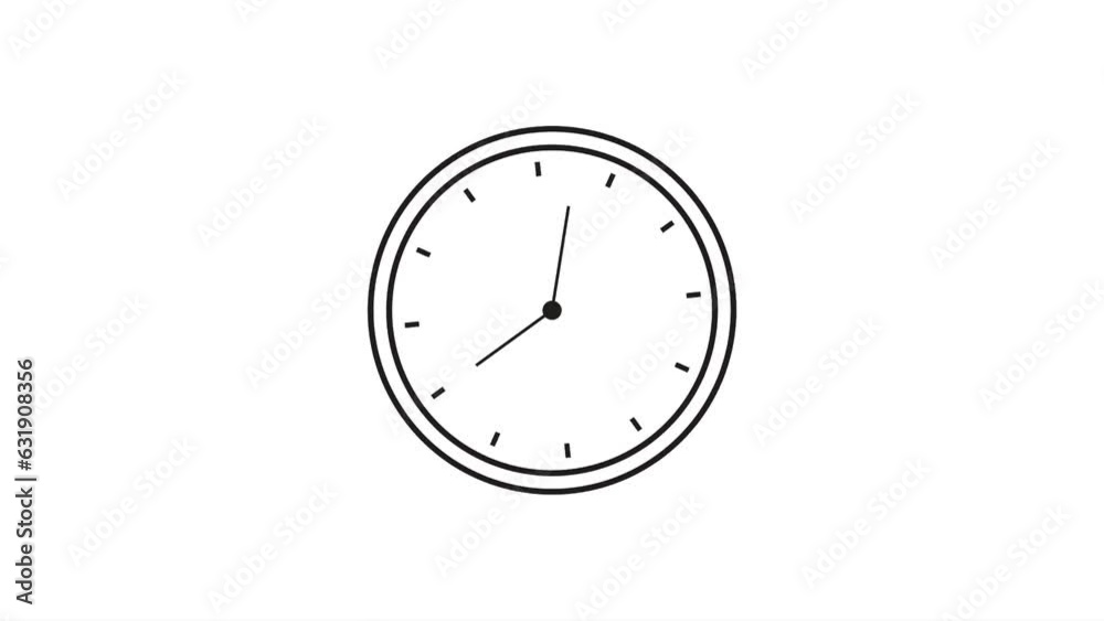 moving wall clock animation white background moving wall clock animation white background