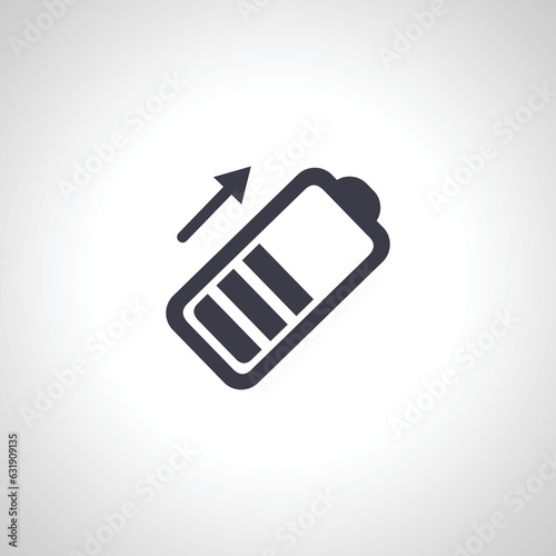 battery charging icon, battery isolated icon