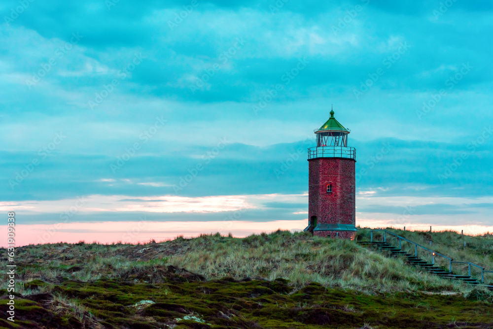 Landscape with a lighthouse on Sylt island, Germany