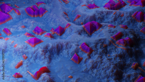Surreal abstract background. 3D render
