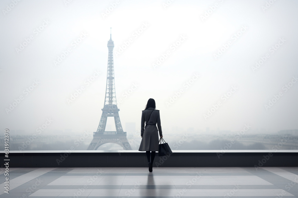 Beauty, fashion and style concept. Minimalist woman model portrait in