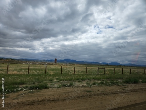 clouds over the field