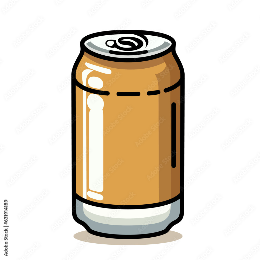 Beer can simple style vector illustration, Beer, liquor , drink , can , container stock vector image, colored and black and white line art Beer can simple style vector illustration, Beer, liquor , drink , can , container stock vector image, colored and black and white line art