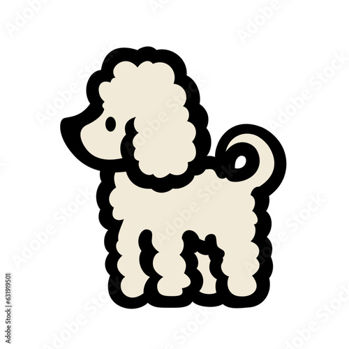Poodle dog logo template , poodle puppy , poodle logo icon , symbol , clip art , poodle dog , dog grooming company logo template stock vector image