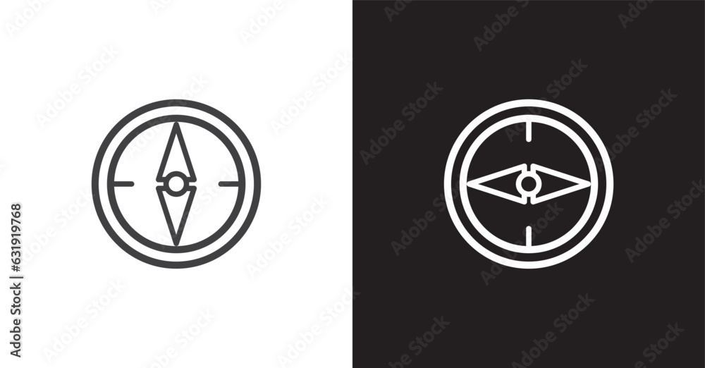 Icon line of compass navigation, vector icon with compass rose for your design, Navigation technology, geolocation customizable illustration. GPS guide cursor. Navigation icons vector illustration. Icon line of compass navigation, vector icon with compass rose for your design, Navigation technology, geolocation customizable illustration. GPS guide cursor. Navigation icons vector illustration.