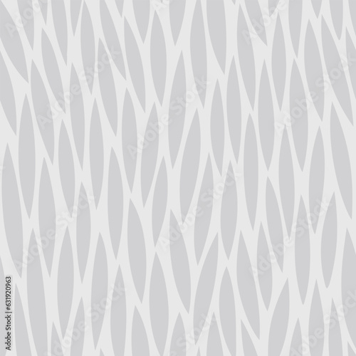Floral seamless vector pattern. Leafs subtle background. Abstract grey field grass ornament