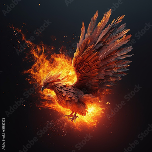 Phoenix Bursting Into Flame, Made With Generative AI © Kieran