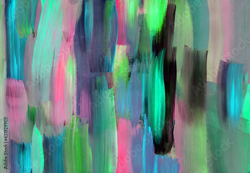 Green blue pink acrylic oil painting texture