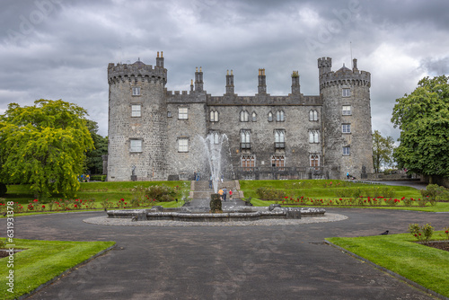 Kilkenny, Ireland - July 12 2023 - "Kilkenny Castle and streets of Kilkenny town"