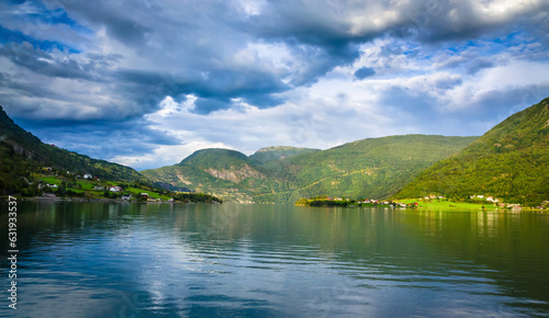 Panoramic view of Sognefjord, one of the most beautiful fjords in Norway