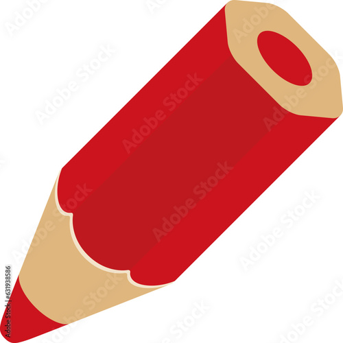 赤鉛筆のイラスト（red pencil）
