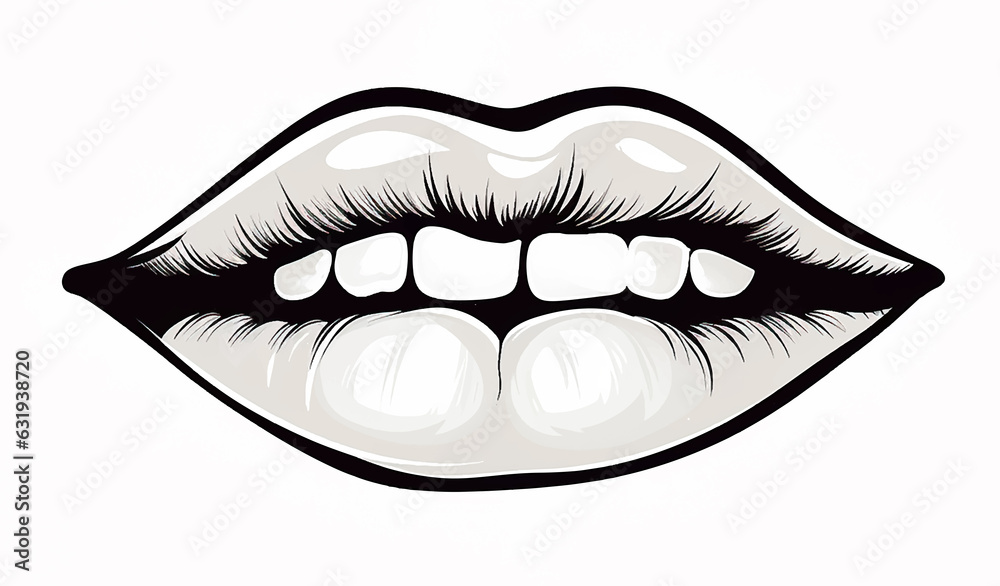 Finger lips sign silence tattoo mouth with coffee Finger lips sign silence tattoo mouth with coffee