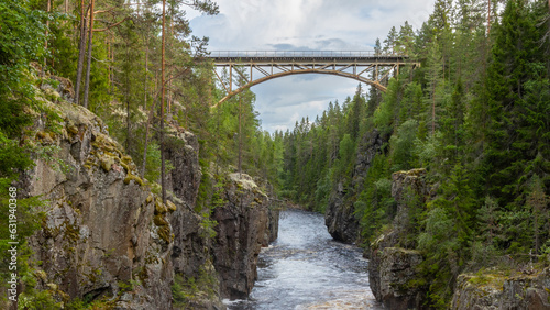 Storstupet. Järnvägsbron över Ämån i Orsa kommun. photo