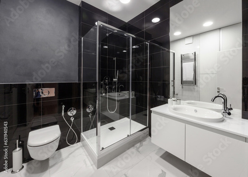 Canvas Print modern interior in bathroom at luxury apartment