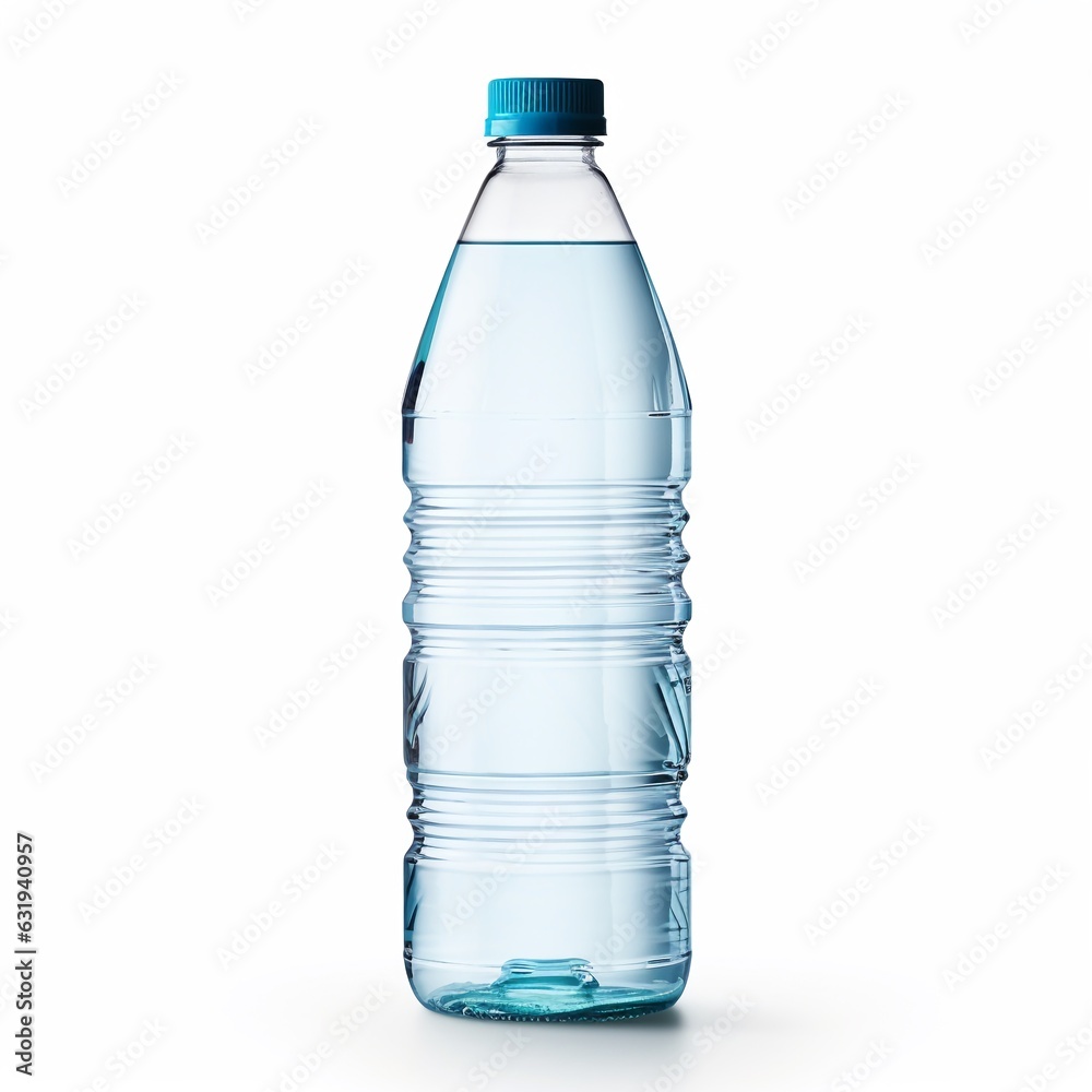 Bottled water with no logo isolated on white Bottled water with no logo isolated on white