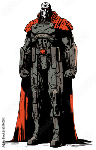 Science Fiction Supervillain on White