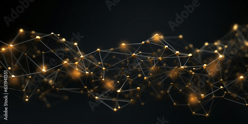 Abstract technology background with connecting dots and lines 