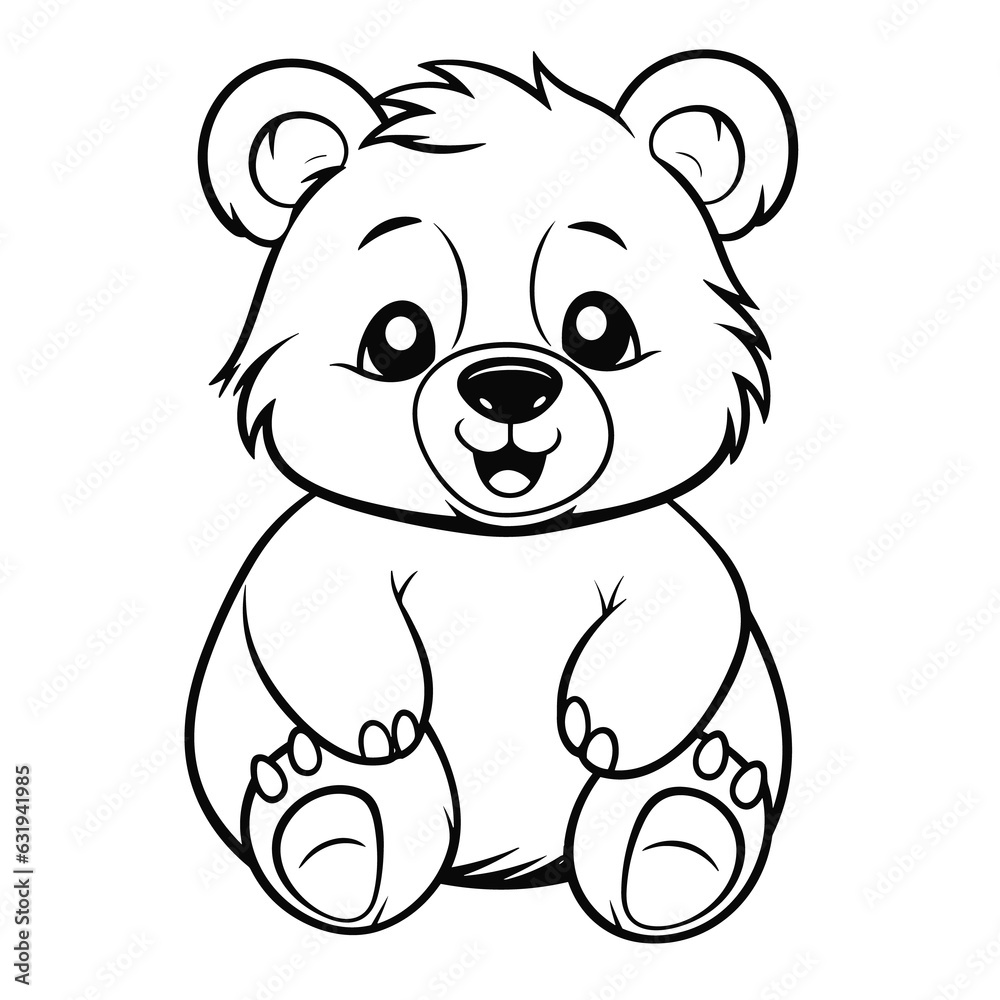 Cartoon Bear coloring pages Png Cartoon Bear coloring pages Png