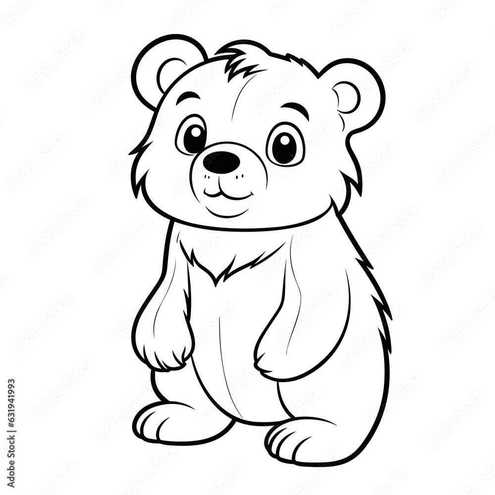 Cartoon Bear coloring pages Png Cartoon Bear coloring pages Png