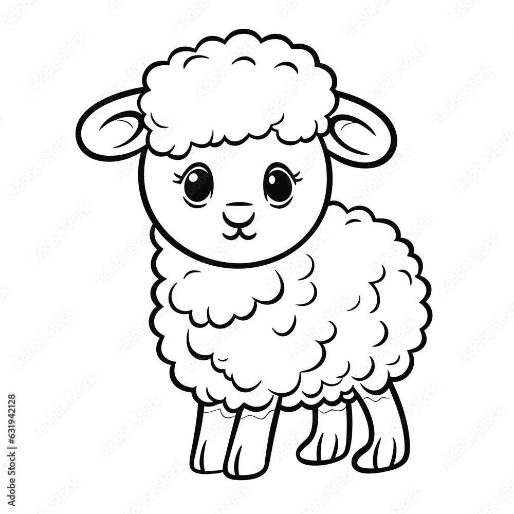 Sheep coloring pages Png