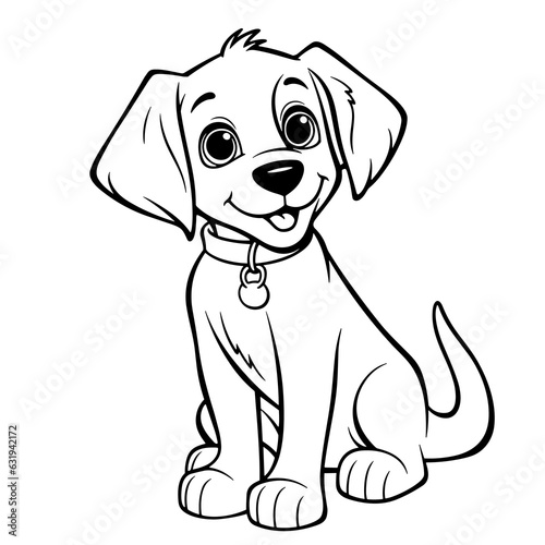 Cartoon dog coloring pages Png